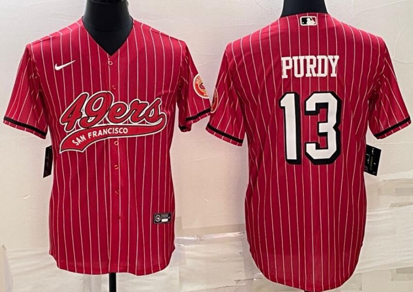 Men's San Francisco 49ers Active Player Custom Red Cool Base Stitched Baseball Jersey Men's San Francisco 49ers Active Player Custom Red Cool Base Stitched Baseball Jersey